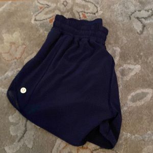 True navy Lululemon shorts